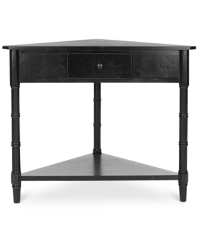 Safavieh Alima Corner Table In Distressed Black