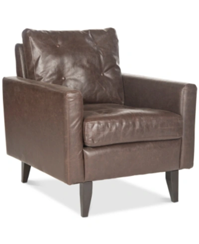 Safavieh Olden Faux Leather Accent Chair In Brown