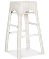 Safavieh Beeber Wicker Counter Stool In Distressed White