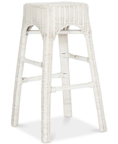 Safavieh Beeber Wicker Counter Stool In Distressed White