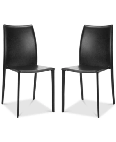 Safavieh Olanta Stacking Chairs (set Of 2) In Black