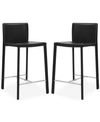 Safavieh Alec 24" Bar Stools, Set Of 2 In Black