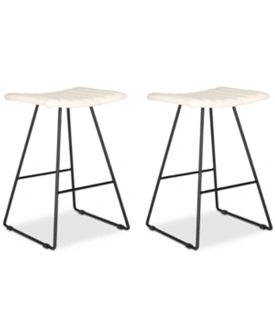 Safavieh Nicklin Counter Stool (set Of 2) In White