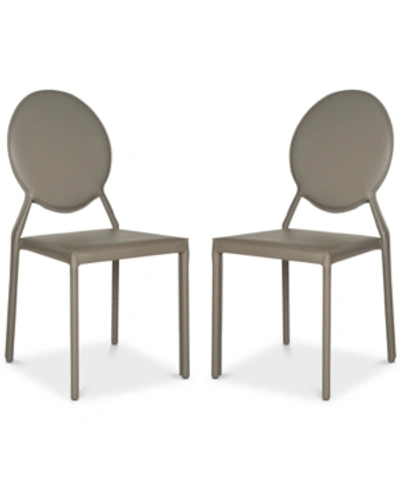 Safavieh Charlene Set Of 2 Dining Chairs In Grey