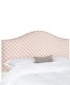 Safavieh Isla Upholstered Upholstered King Headboard In Peach Pink