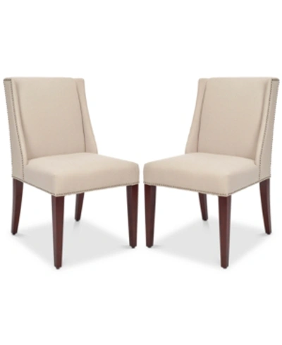 Safavieh Danen Set Of 2 Armchairs In Taupe