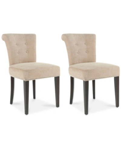 Safavieh Tarran Set Of 2 Dining Chairs In Wheat