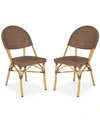 Safavieh Louisa Set Of 2 Indoor/outdoor Wicker Side Chairs In Brown