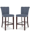 Safavieh Oston Bar Stool (set Of 2) In Blue
