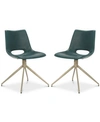 Safavieh Ghant Dining Chair (set Of 2) In Blue/brass