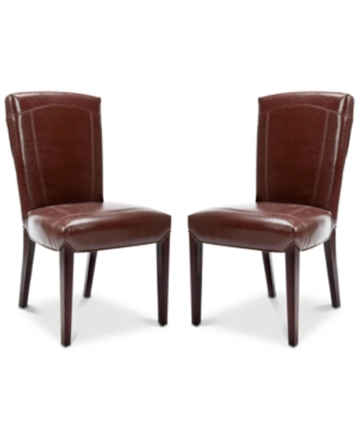 Safavieh Evanson Side Chair (set Of 2) In Brown