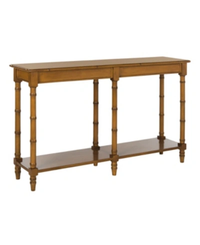 Safavieh Noam Modern Coastal Bamboo Console Table In Brown