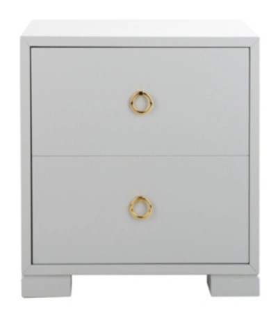 Safavieh Laila Lacquer Chest In Light Grey