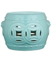 Safavieh Mei Double Coin Garden Stool In Light Blue
