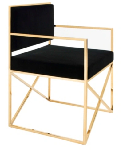 Safavieh Kian Velvet Director's Chair In Black Velvet