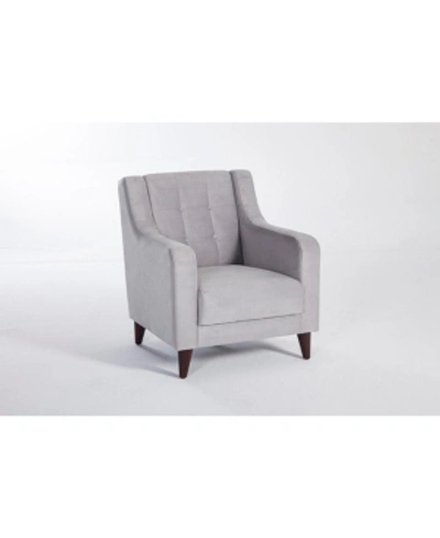 Hudson Blair Accent Chair In Platinum
