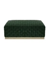 NICOLE MILLER SATINE WOVEN BENCH WITH METAL BASE