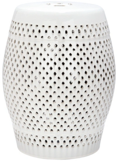 Safavieh Diamond Garden Stool In White