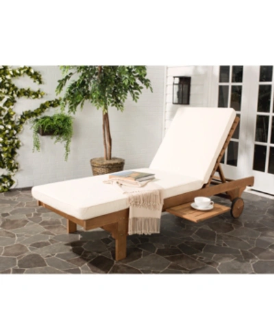 Safavieh Jenne Outdoor Lounge With Side Table In Beige