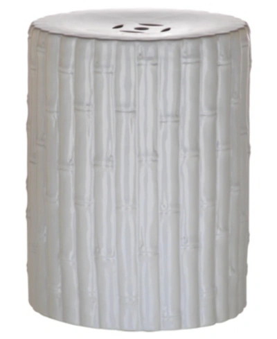 Safavieh Bamboo Garden Stool In White