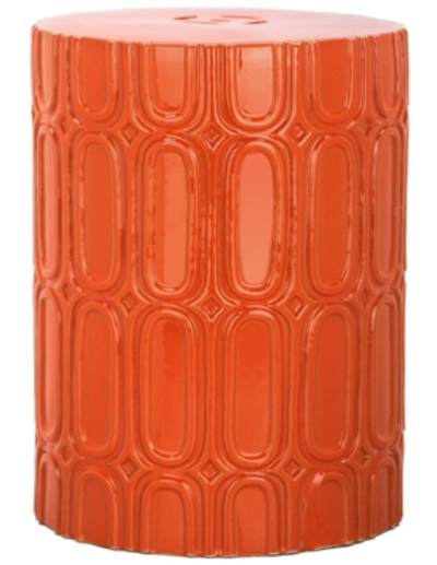 Safavieh Melody Garden Stool In Orange