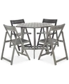 SAFAVIEH MANTON OUTDOOR 5-PC. DINING SET (DINING TABLE & 4 CHAIRS)