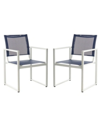 Safavieh Neval Stackable Chair In Navy
