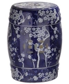 Safavieh Midnight Kiss Garden Stool In Dark Blue