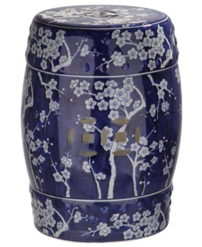 Safavieh Midnight Kiss Garden Stool In Dark Blue