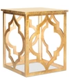 Safavieh Milo Trellis Leaf End Table In Gold