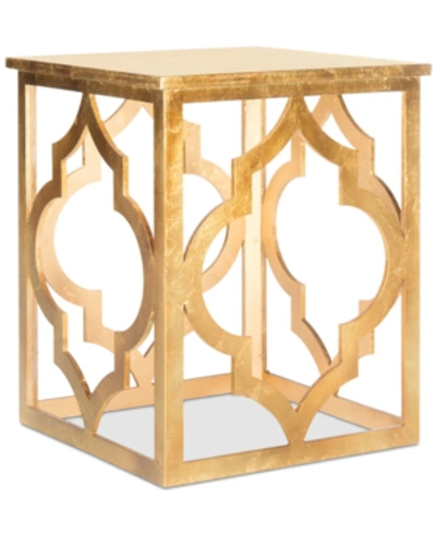 Safavieh Milo Trellis Leaf End Table In Gold