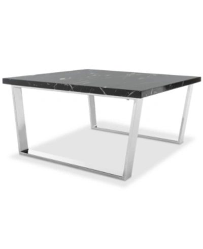 Safavieh Carmen Square Coffee Table In Black Marble