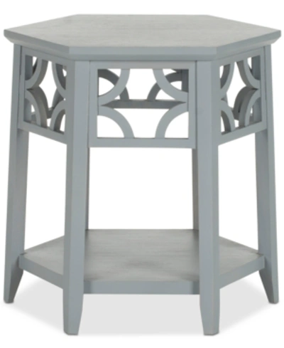 Safavieh Connor Hexagon End Table In Pearl Blue