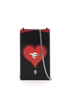 ALEXANDER MCQUEEN ALEXANDER MCQUEEN SKULL HEART PHONE POUCH