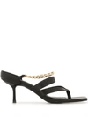 MANNING CARTELL CHAIN-STRAP LEATHER SANDALS