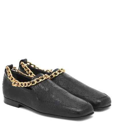 By Far Nick Chain-embellished Loafers In Black