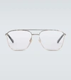 GUCCI SQUARE-FRAMED AVIATOR GLASSES,P00504077