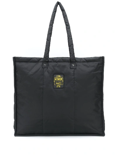 Vyner Articles Logo-patch Large Tote In Black