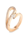 Repossi Women's Serti Inversé 18k Rose Gold & Diamond Ring