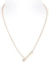 Repossi Women's Serti Inversé 18k Rose Gold & Diamond Pendant Necklace