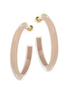 ALISON LOU 14K Goldplated & Lucite Medium Jelly Hoop Earrings