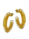 ALISON LOU 14K Goldplated & Lucite Small Glitter Jelly Hoop Earrings