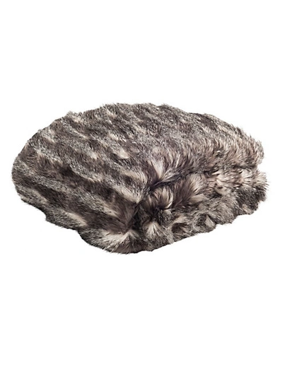 Safavieh Pheasant Faux-fur Throw Blanket In Black