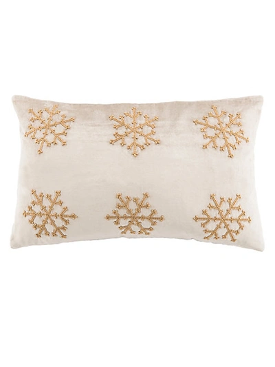 Safavieh Sydnee Snowflake Pillow In Beige