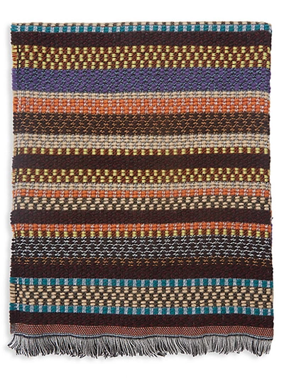 Missoni Striped Wool-blend Throw Blanket In Multi