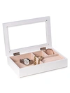 Bey-berk White Solid Wood Jewelry Box In White