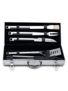 Berghoff Cubo 6pc Stainless Steel Bbq Set With Case In Stainless Steel
