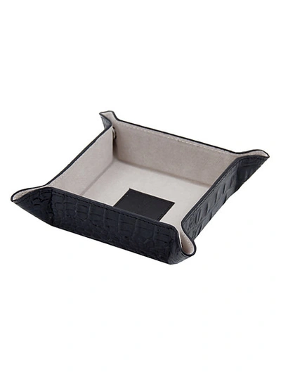 Bey-berk Textured Leather Valet In Black