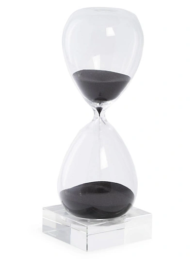 Bey-berk 60-minute Crystal Sand Timer In White