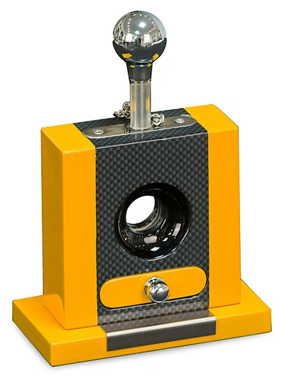 Bey-berk Tabletop Guillotine Cigar Cutter In Yellow